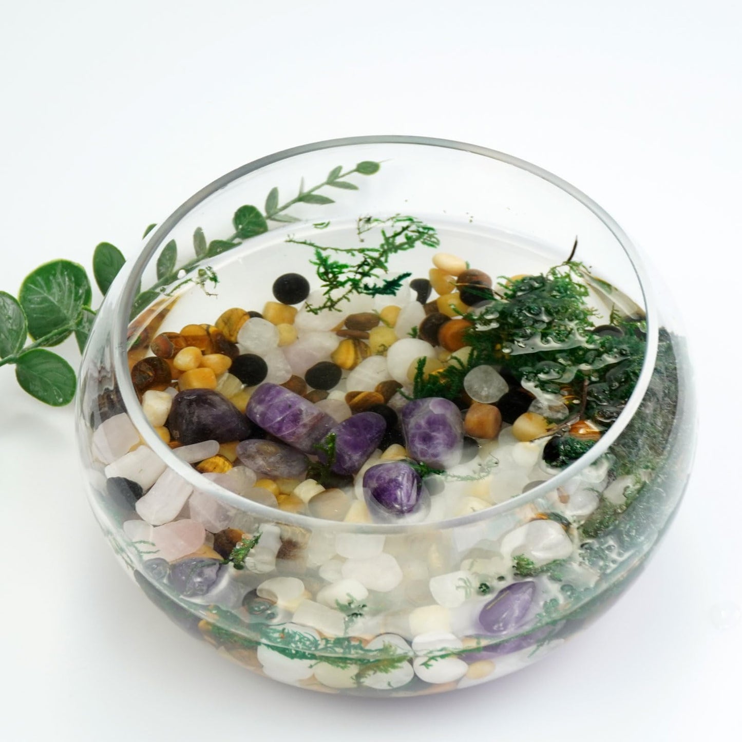 Sisamn Natural Vase Filler Tumbled Stones Bulk Polished Crystal Points Decorative Pebbles 0.9lb -Tumbled Gemstones for Home Decor, Fish Turtle Tank, Plants Decor, Jewelry Making, Reiki Healing