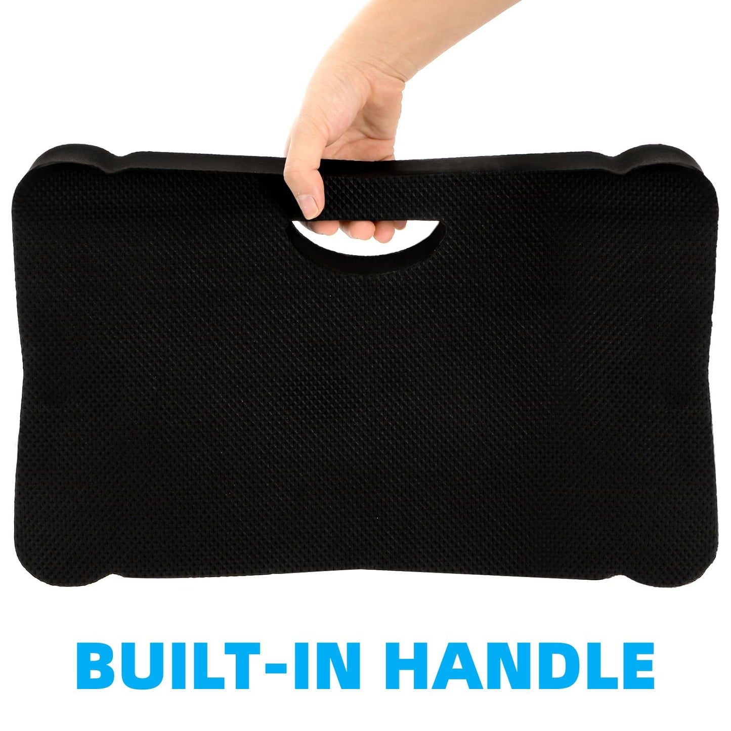 ZENFUN 3 Pack Kneeling Mats, Waterproof Kneeling Pad, Black Heavy Duty Thick Foam Knee Cushion, High Density Premium Kneeling Pads for Yoga Exercise, Foam Kneeler Mat Garden Cushions, Water Proof