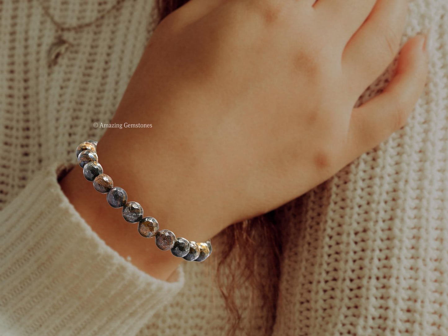 Amazing Gemstone Bronzite Bracelet for Women - Chakra Mens Bracelet Protection Crystals and Healing Stones - Blessing Bracelet Spiritual Meditation Gift Christmas Stocking