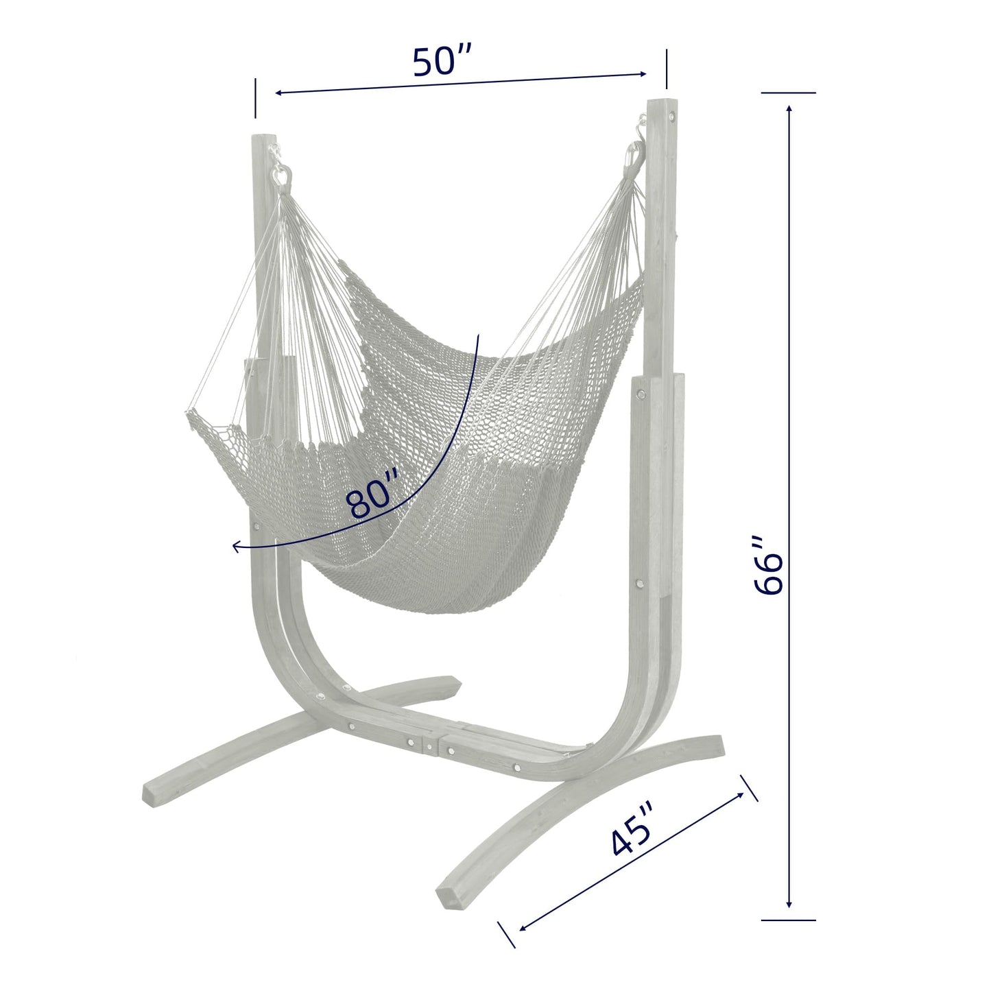 SANIWERKE® Hammock Chair with Stand, Caribbean Hammock Chair and Laminated Wooden Stand Combo, Sturdy Design, 400LBS Capacity, 70x50Inches, Jumbo Haven Lounger for Indoor Outdoor (Rich Mocha)