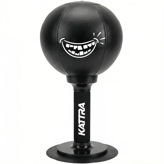 KATTRA Desktop Punching Bag with Suction Cup, Stress Relief Ball, Heavy Duty Grin Face Boxing Bag, Portable Mini Punching Bag,White Elephane Gift,