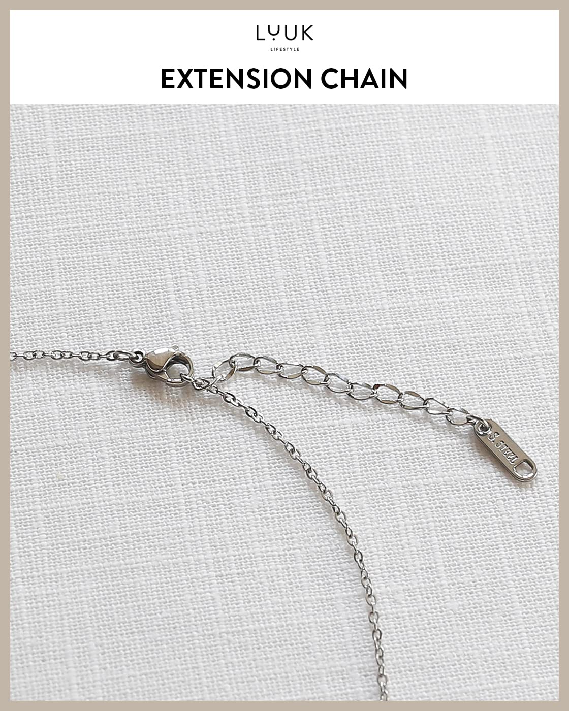 LUUK LIFESTYLE Necklace for women in stainless steel with monstera leaf pendant and HAPPINESS card, gift idea, symbol of nature and well-being, necklace for women, women jewelry, silver