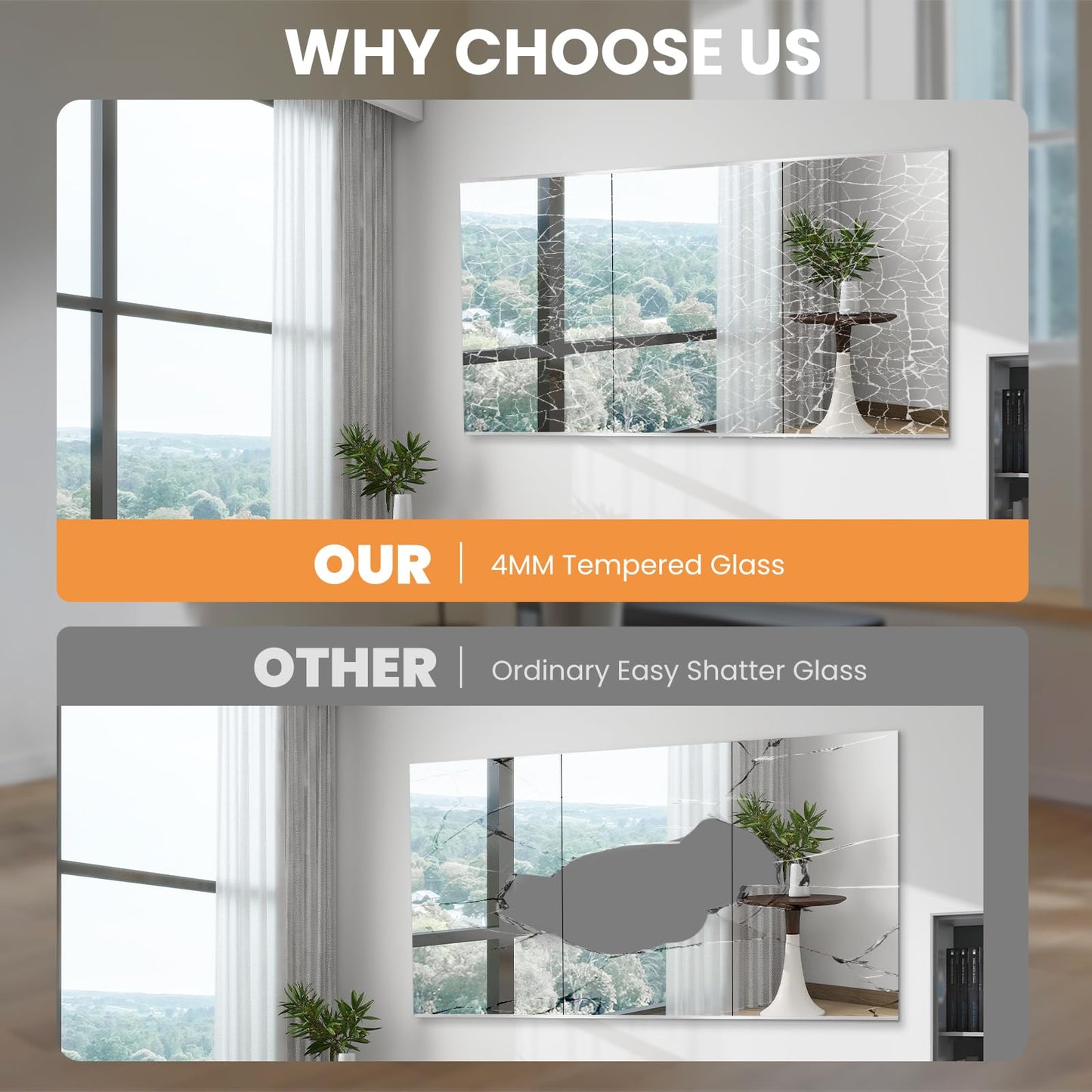 pertetey Home Gym Mirror, 56X24 Inch(Each)-2Pack Large Frameless Tempered Glass Full Body Wall Mounted Mirror for Gym, Yoga, Exercise, Dance Studio