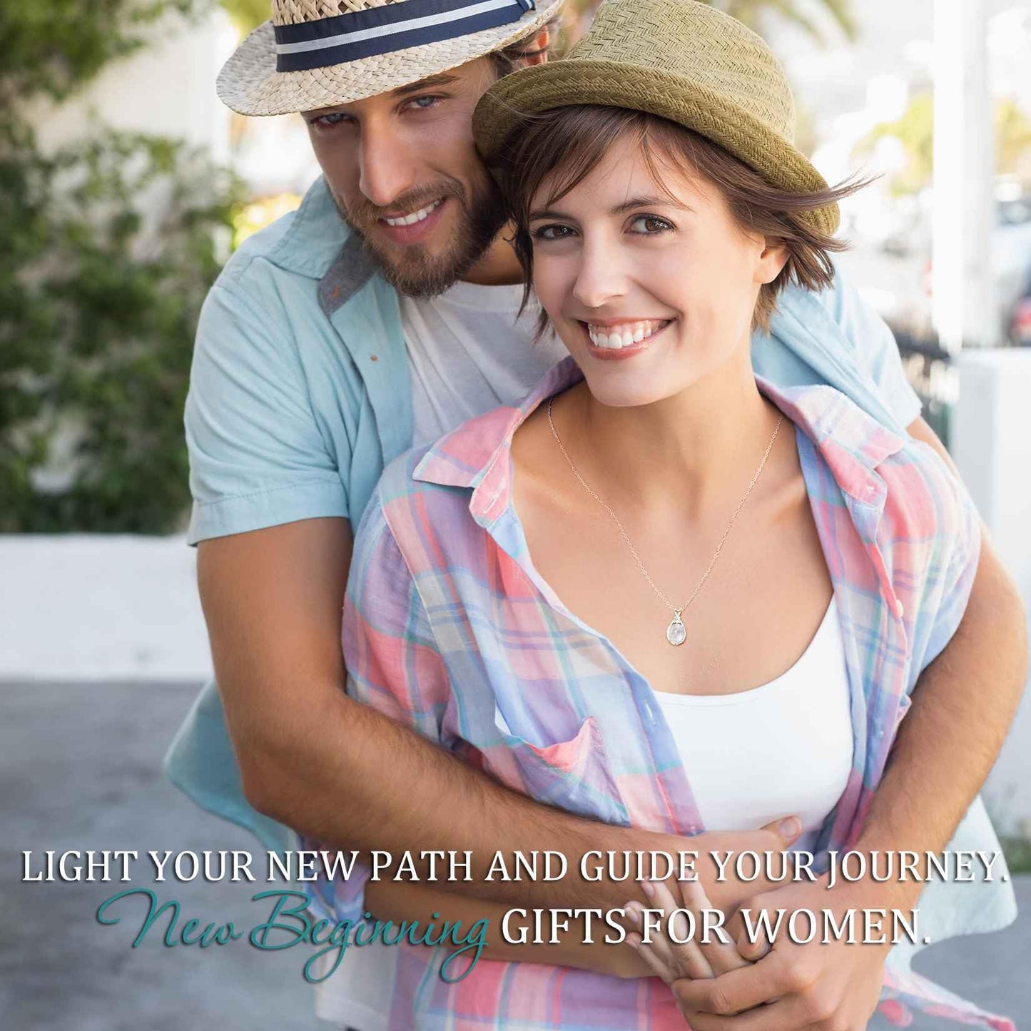 New Beginnings Gifts Moonstone Necklace for Women, Sterling Silver Moonstone Jewelry, Divorce Gift, Healing Gift, New Job, Sobriety Gifts for Women