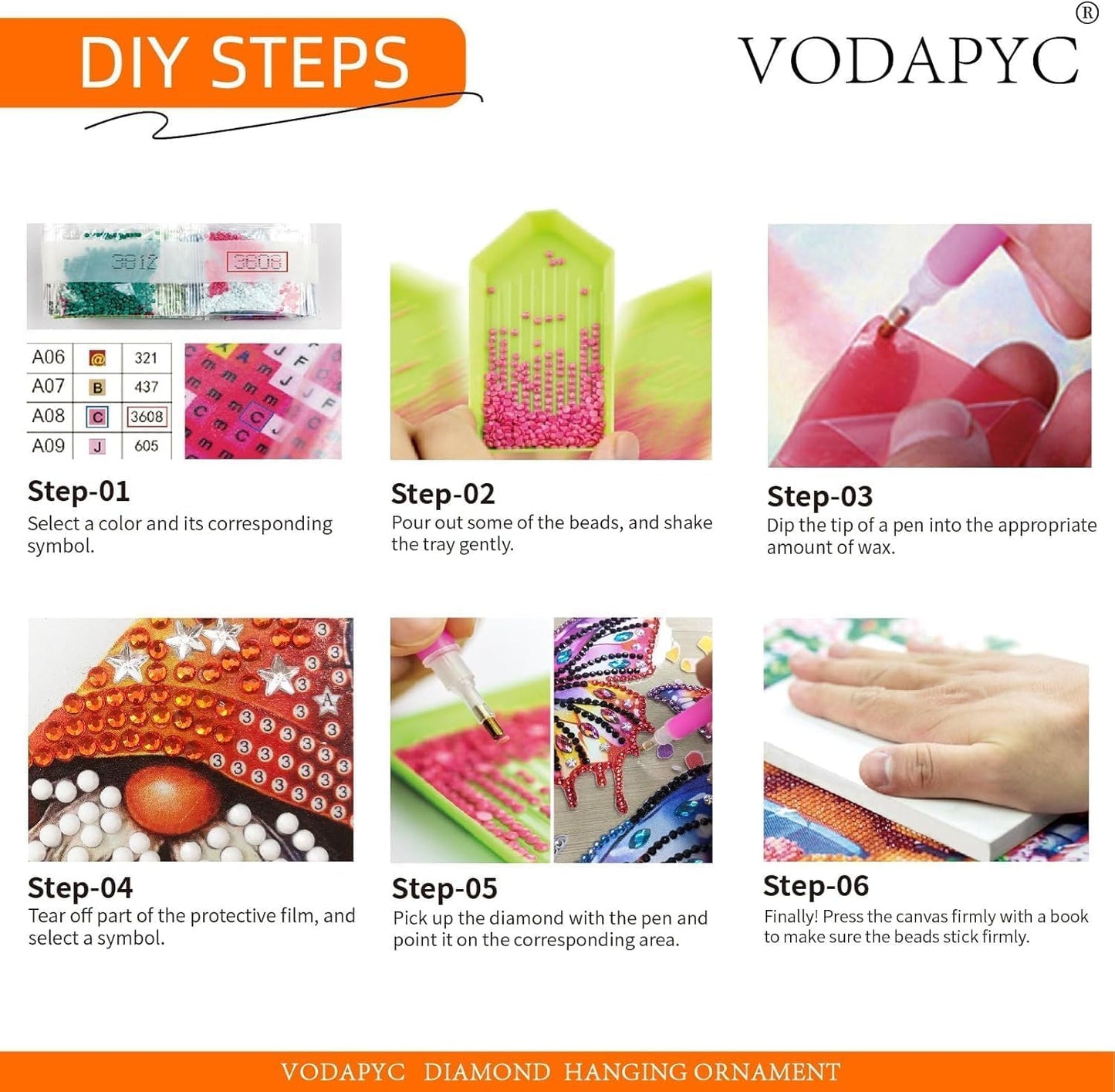 VODAPYC Halloween Diamond Art Tabletop Painting Kit, DIY Stand Up Double Sided Special Shaped Diamond Painting Desktop Ornament(Halloween-Cat)