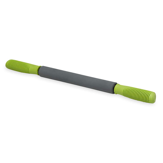 Gaiam Restore Massage Stick Roller - (Dimensions: 19"L) Foam Cushioned Performance Hand Held Muscle Massager | Comfort Grip Handles | Solid Steel Construction