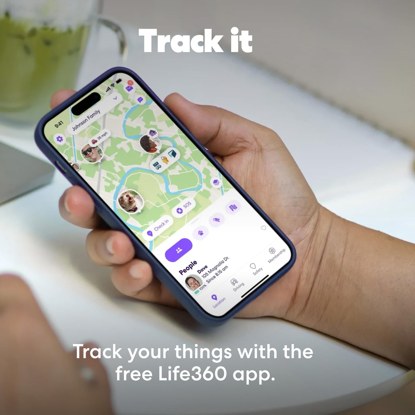 Life360 Tile - Bluetooth Tracker, Keys Finder and Item Locator for Keys, Bags and More. Phone Finder. Both iOS and Android Compatible. 1-Pack (Green Surf)