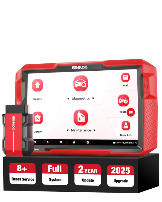 GOOLOO DS900 OBD2 Scanner Diagnostic Tool, Full System Bidirectional Scan Tool, 8" Touchscreen Bluetooth 5.0 Scanner with Active Test, 10000 mAh Wireless Code Reader for Cars and Trucks, FCA 11 OS