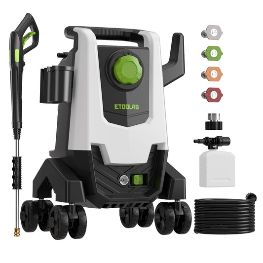 Pressure Washer, Power Washer with Foam Cannon,4 Quick Connect Nozzles, 23FT Hose High Pressure Washer for Cars, Fences, Patios, and Driveway