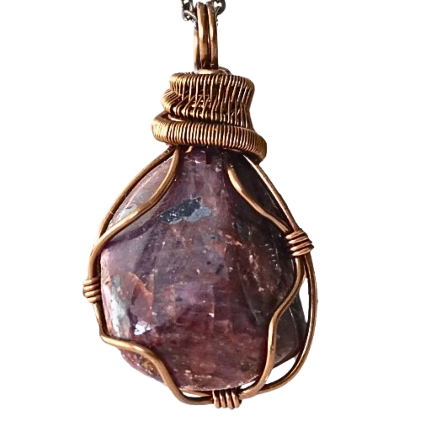 Designs by Nature Gems Natural Certified Ruby Necklace for Women - July Birthstone Necklace for Women - Designer Pendant Necklace - 100-120 Carat Ruby, Antique Bronze Chain