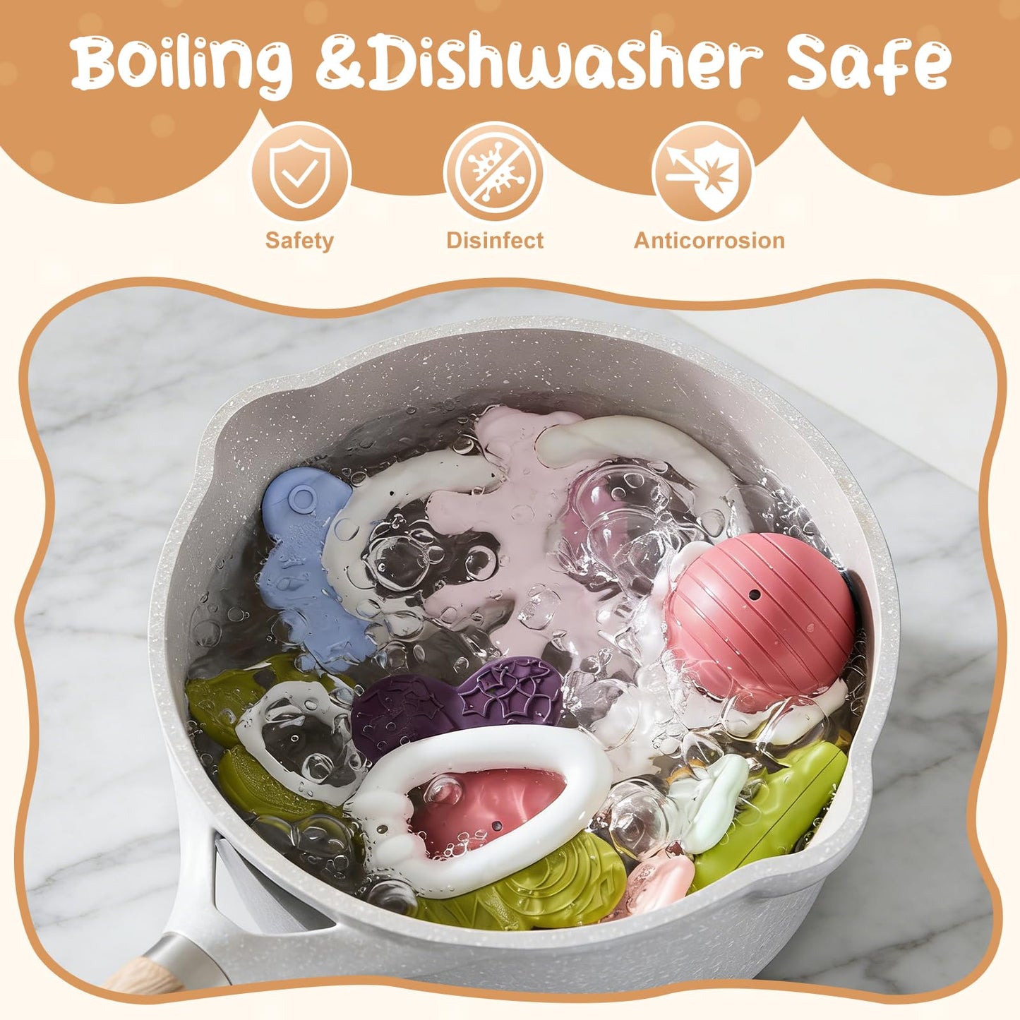 ENJOCASES Baby Toys 0-6 Months - Baby Rattles Teething Toys 3-6 Month Infant Toys 6-12 Months Teether Toy Babies Gift Teething Toys