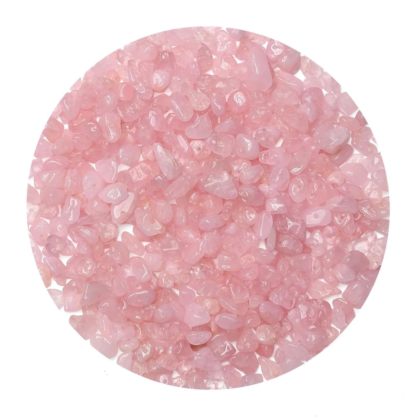 Natural Chip Stone Beads 450pcs Rose Quartz Chips 5-8mm Genuine Real Irregular Healing Crystal Rocks Hole Drilled DIY Loose Gemstone Beads for Jewelry Making Bracelet Earrings Necklace Crafting