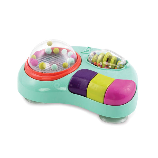 B. toys – Baby Activity Station – High Chair Suction Cup Toy with Music & Lights – Sensory Activity Center – Developmental Toys for Babies, Infants – whirly pop – 6+ Months