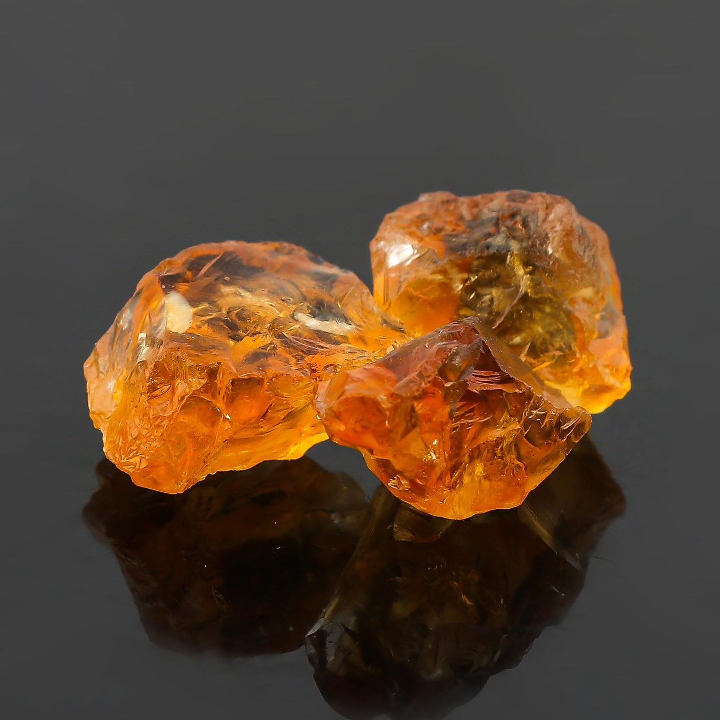 ColouredRocks Madeira Citrine (50cts) (3pcs) (14-18mm) Natural Raw Crystals, Loose Gemstone, Wholesale Rough, Jewelry Making Supply, Chakra Healing Stones, DIY Craft, Gem Collection