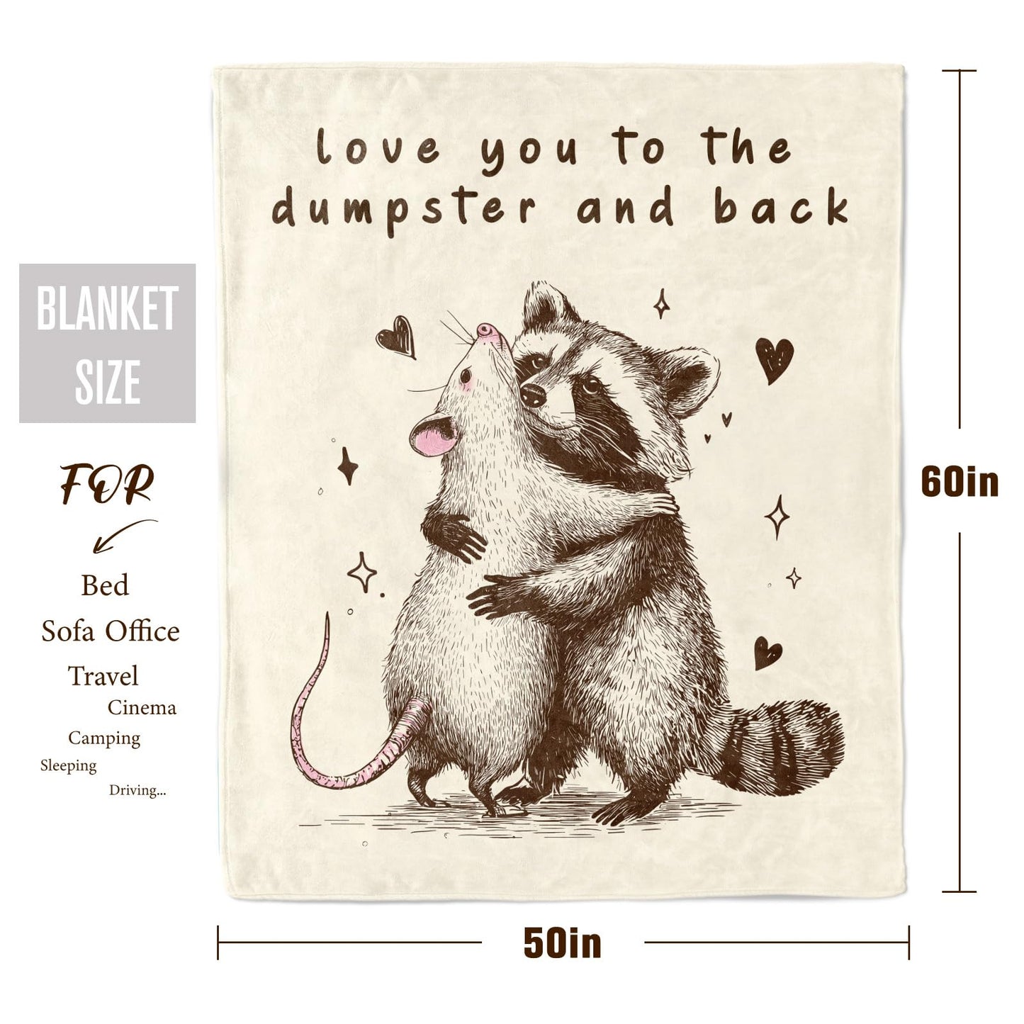 Gifts for Him Her, Anniversary Birthday Gift for Boyfriend Girlfriend Couple, Romantic I Love You Gifts for Women Men,Wedding Gifts for Wife Husband, Soft Throw Blankets 60"X50"