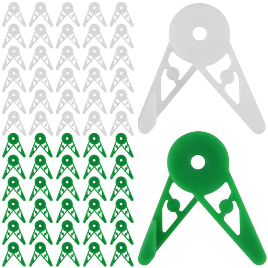 KEILEOHO 120 PCS 360 Degree Adjustable Plant Clips, Plant Branches Bender Stem Trainer Clips, Plant Low Stress Training Clips for Low Stress Training Plant Stem Support, White and Green