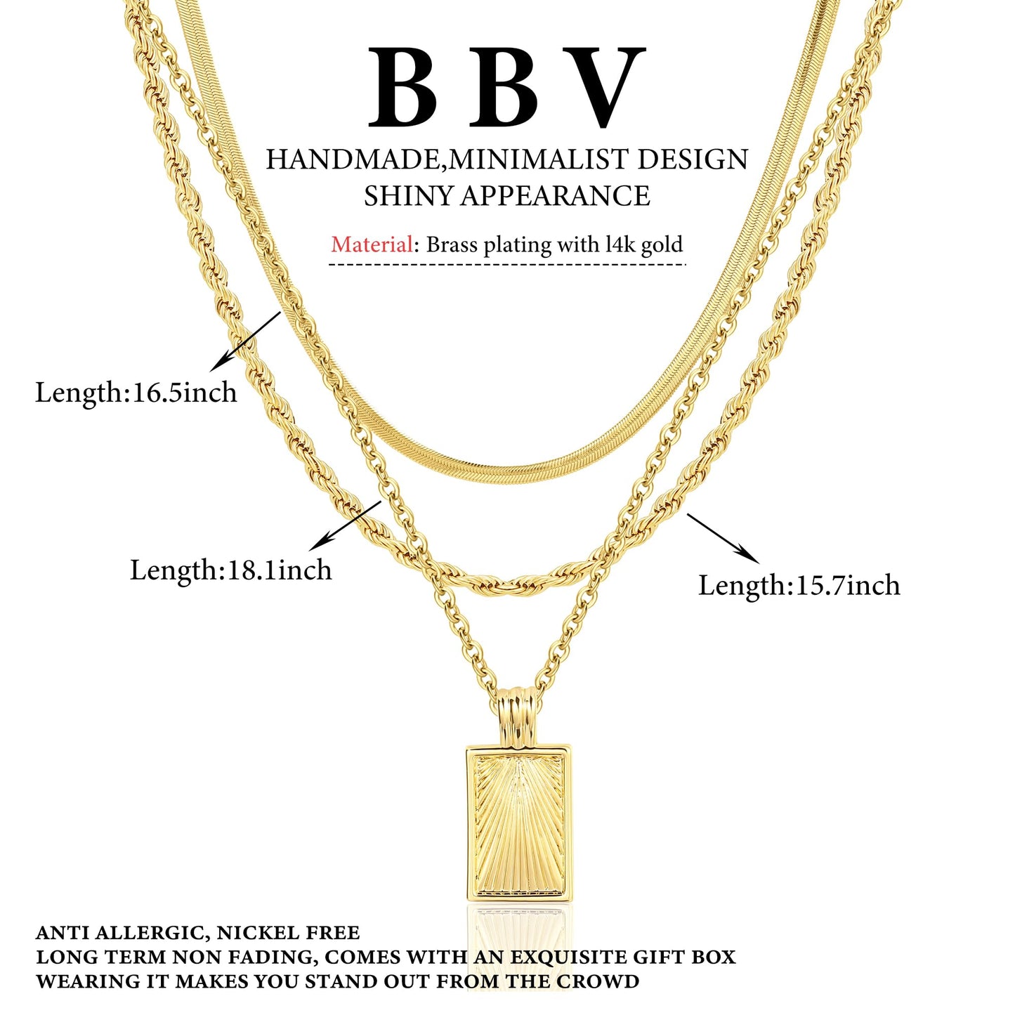 Layered Gold Necklaces for Women Stackable Dainty 14K Gold Plated Silver Chain Necklace Layering Cute Fashion Pendant Choker Necklaces Trendy Jewelry Set Gifts for Women (Rope twist snake chain O-ring chain texture, golden)