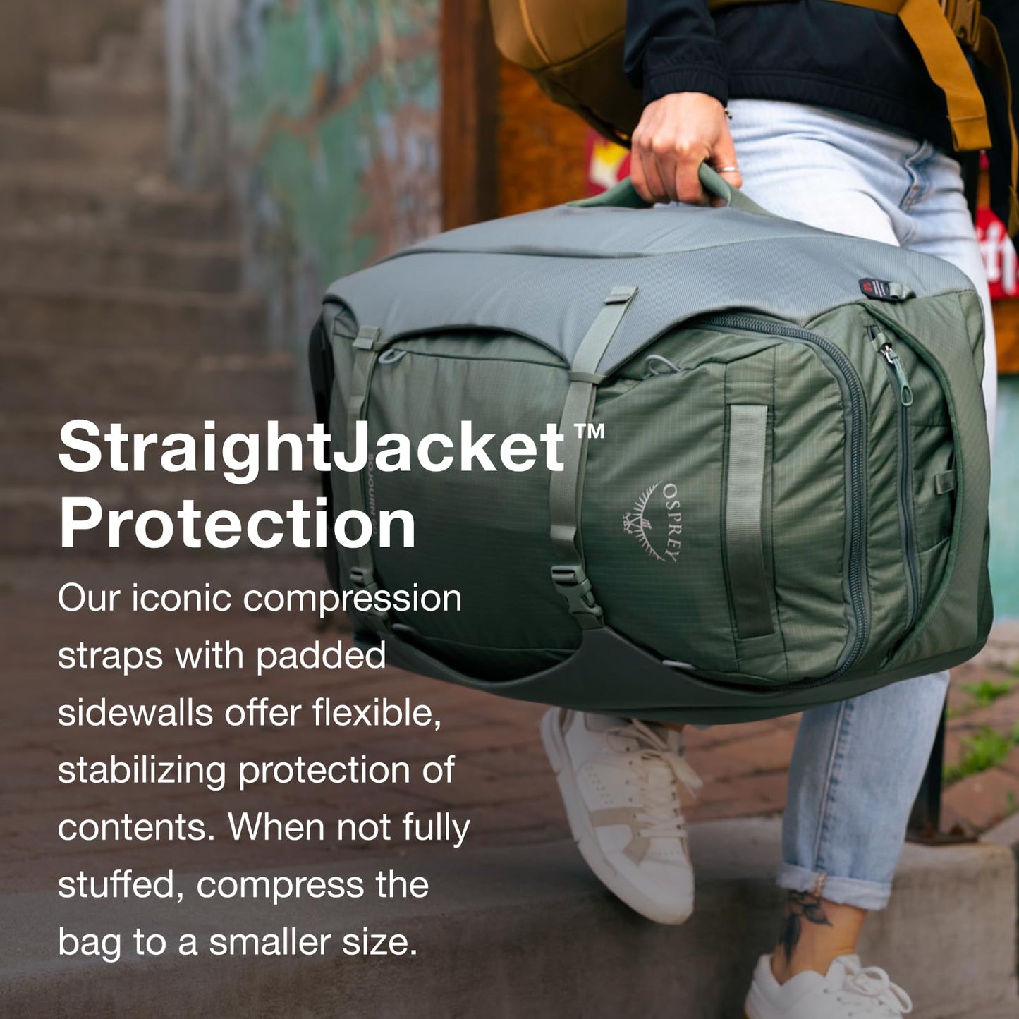 Osprey Sojourn Porter 30L Travel Backpack - Carry-On Compliant Luggage with StraightJacket Compression and Padded Laptop Sleeve - Durable Pack for International or Urban Travel, Brindle Brown