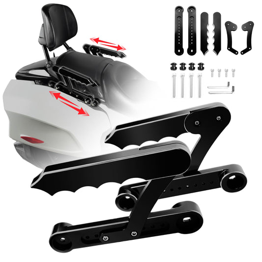 BAKAFOH Adjustable Aluminum Passenger Grab Handles Set Rear Armrests Grabrails Grip Bars for Can Am Spyder F3 F3-L F3-S F3-T 2016-2024 Accessories(Black Style)