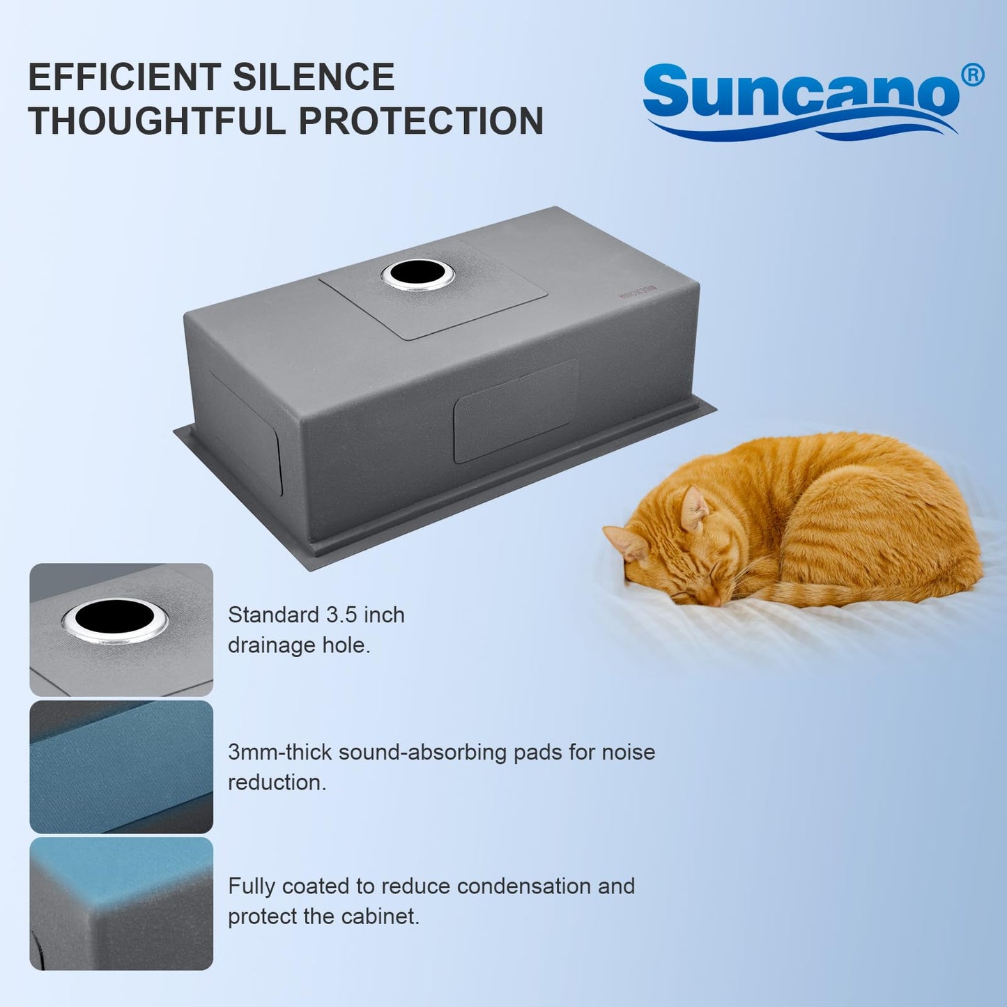 Suncano 30 Inch Undermount Kitchen Sink Workstation, Stainless Steel Handmade 10”Deep Large Single Bowl Undermount Sink 30x19 with Accessories (Brushed)