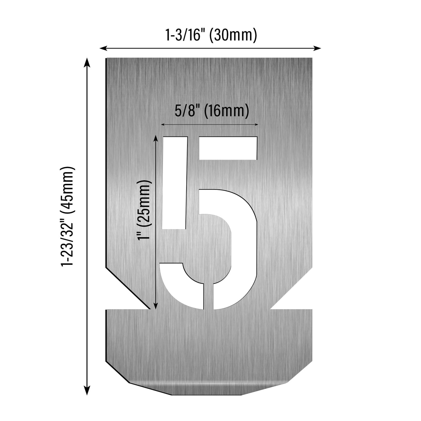 HAUTMEC Vintage Stainless Steel Numbers Stencils, 0 to 9 Stainless Steel Stencils & Holder, 1"(25mm) Numbers, Shop Stencil, Advertising Stencilling, Craft-Printing, Reusable, HT0336-ST