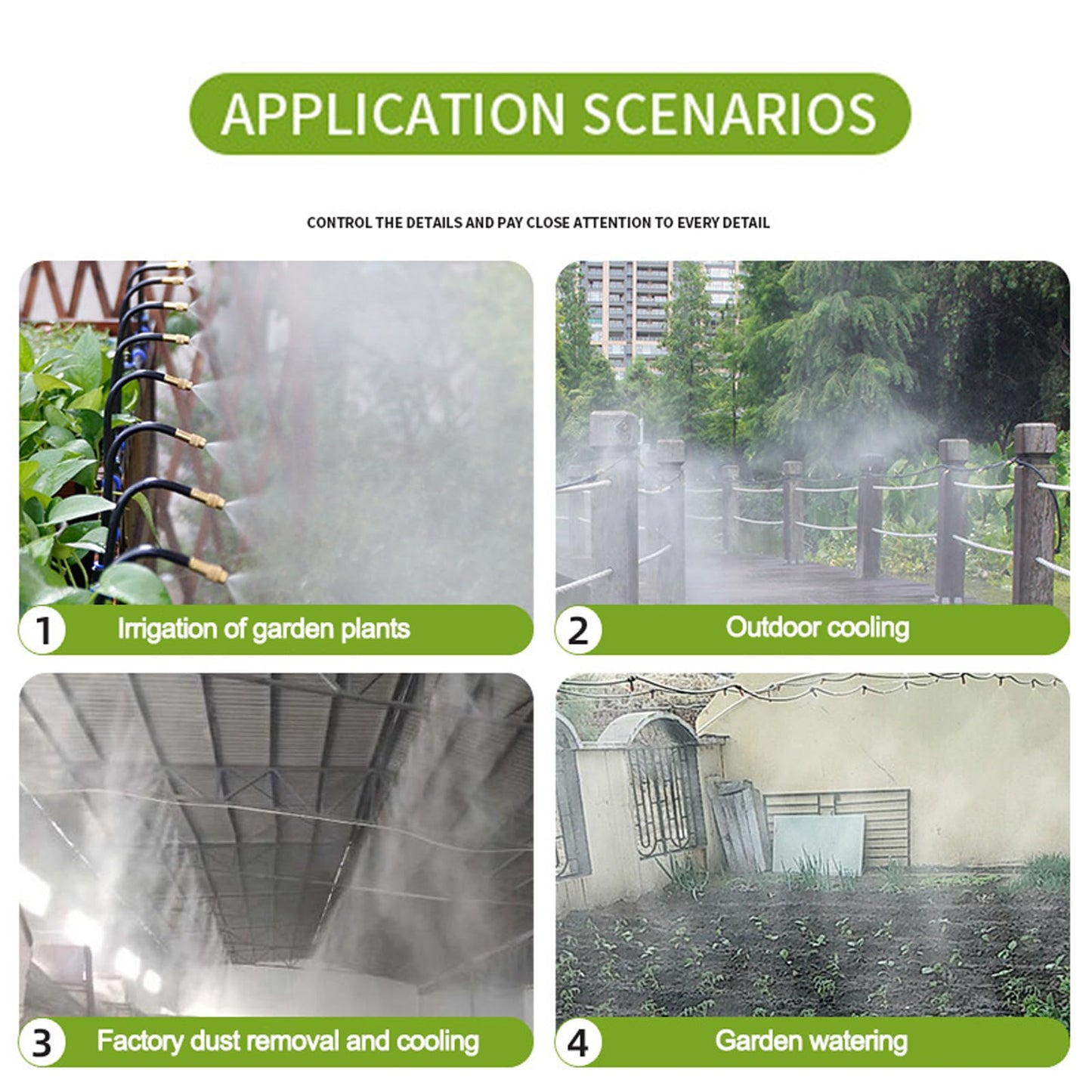 New drip Irrigation kit, Automatic Garden Watering System, Quick Connector and 360-degree Bending Dropper atomizing Copper Nozzle, Garden Plant Lawn Courtyard Watering System. (Timer)