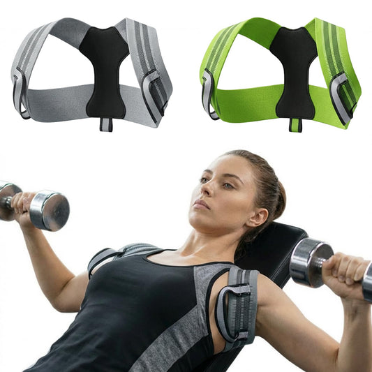 LVPRN Pro-Gym Back Posture Corrector for Women to Open Shoulders, 8cm Ultra-Wide No-Digging Shoulder Straps, Tactical Power-Strap for Easy Solo Wear, Breathable for Workout & Peak Form
