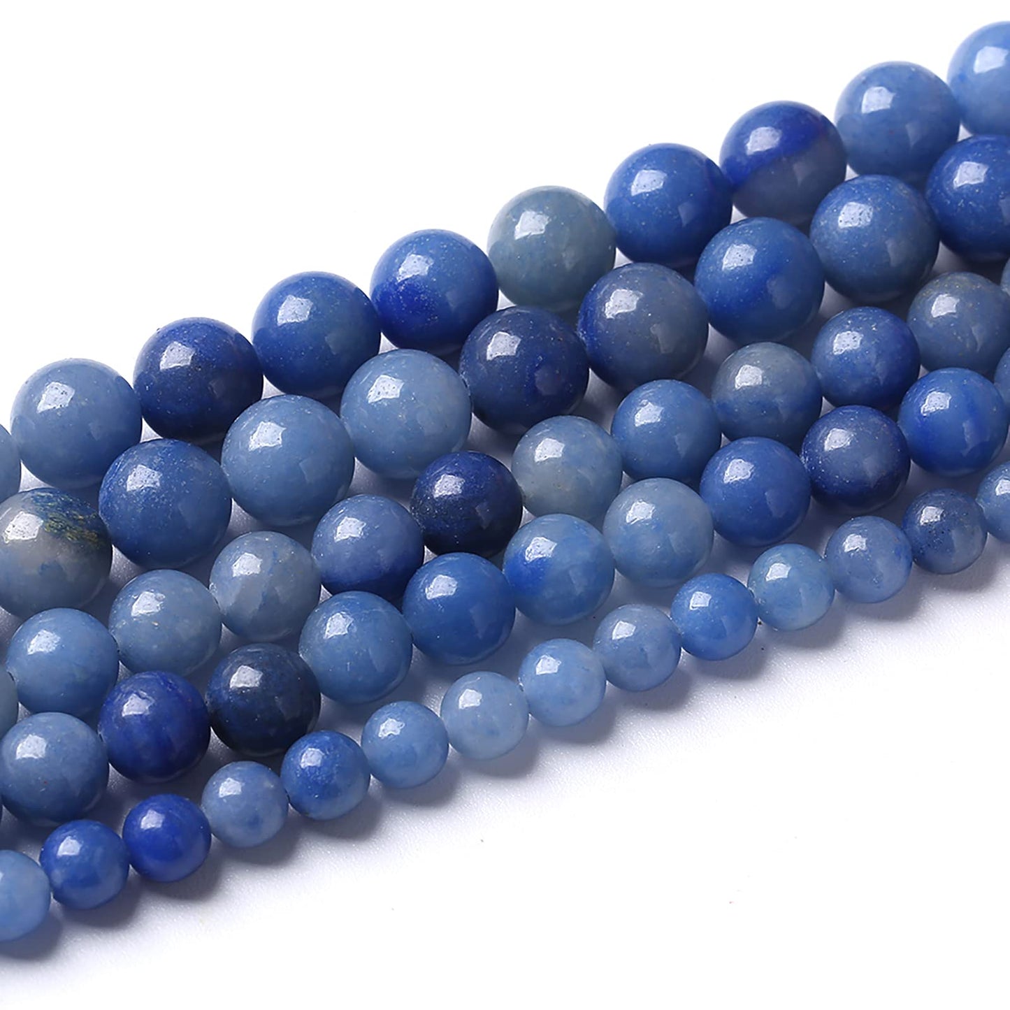 60PCS 6mm Natural Stone Beads Blue Aventurine Round Loose Spacer Energy Stone Healing Power Beads for Jewelry Making DIY Bracelet Necklace 15" Inch (6mm, Blue Aventurine)