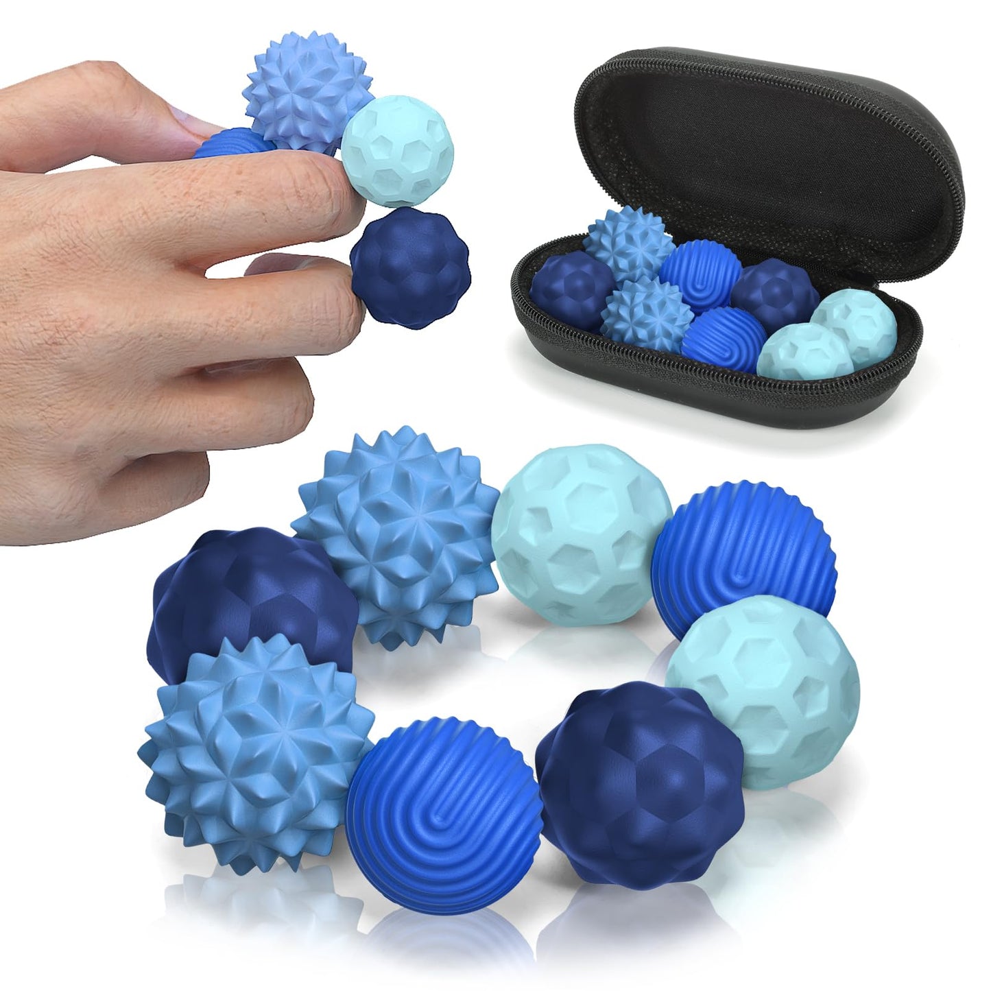 Magnetic Sensory Balls Fidget Toys for Adults&Teens, Stress Relief Silicone Sensory Toys for Autism ADHD Anxiety, Fun Textures Gadgets,Office Desk Toy,Easter Basket Stuffers for Teens Women Men Gift