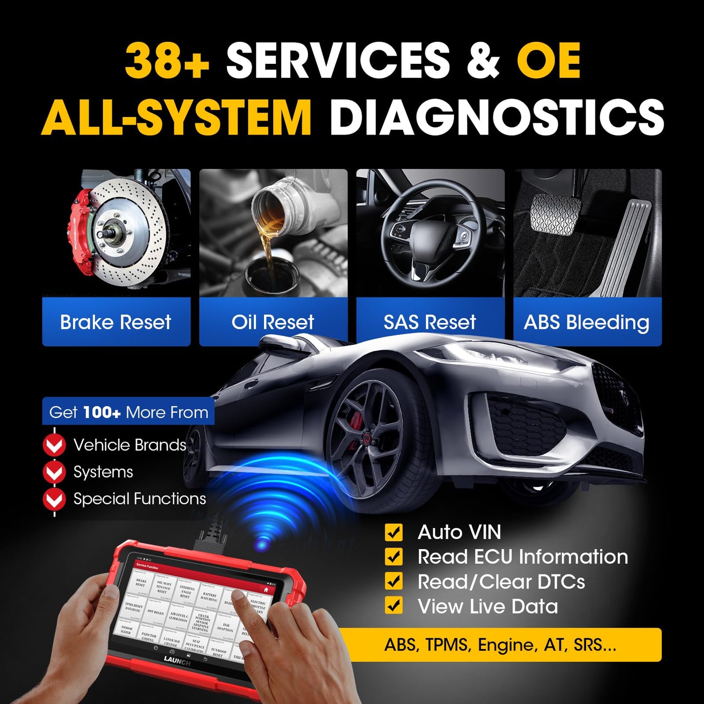 Launch X431 PROS Elite 2026 New Bidirectional Scan Tool, 38+ Services, ECU Coding, All-in-One Full System Diagnostic Scanner, Support CANFD&DoIP, FCA AutoAuth, V.A.G Guided, 2 Years Free Update