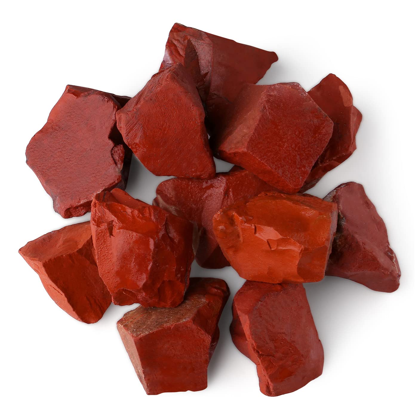 LAIDANLA Red Jasper 2" Natural Rough Stones Crystal Large Raw Crystals Bulk Healing Gemstones for Reiki Healing Tumbling Fountain Rocks Wire Wrapping Decoration Cabbing Lapidary 4PCS 0.55lb