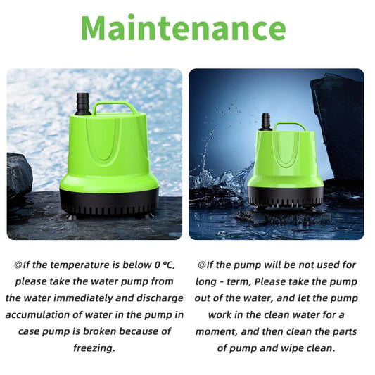 FREESEA Fountain Submersible Water Pump: 660GPH 40W Small Sump Pump - Pond Pump for Outdoor Hydroponic Statuary Waterfall Aquarium Fish Tank