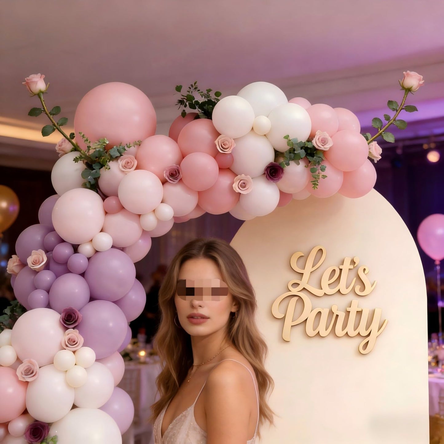 Pink Purple White Balloon Garland Arch Kit 143Pcs Lavender Light Pastel Purple Pink White Latex Balloons for Butterfly Bridal Shower Birthday Wedding Party Decorations