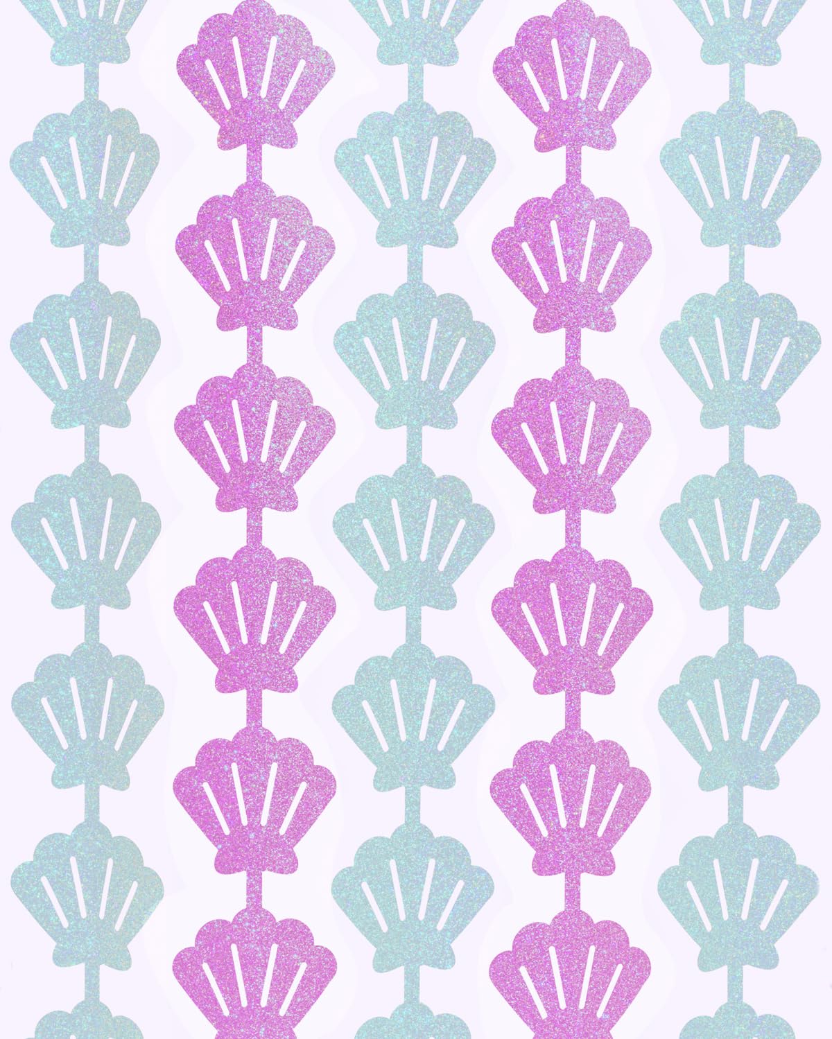 xo, Fetti Party Mermaid Shell Foil Curtain - Set of 2 | Mermaid Birthday Party Supplies, Under The Sea Decorations, Let's Shellabrate, Sea Creatures Favors, Ocean Animal