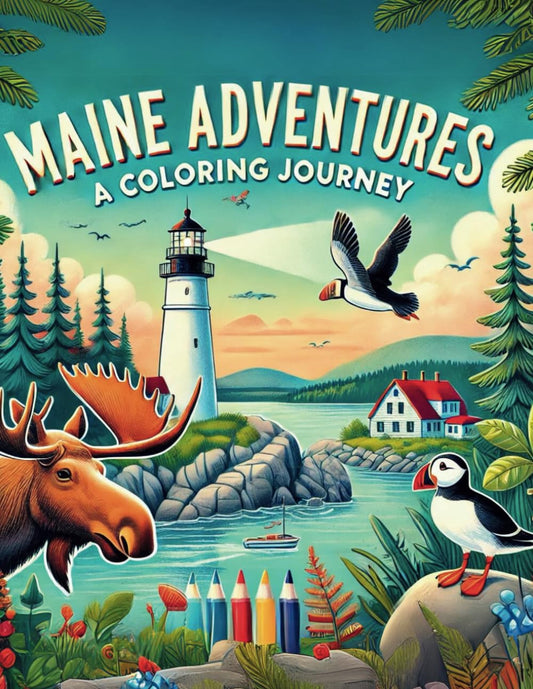 Maine Adventures: A Coloring Journey (US States Coloring Adventure)