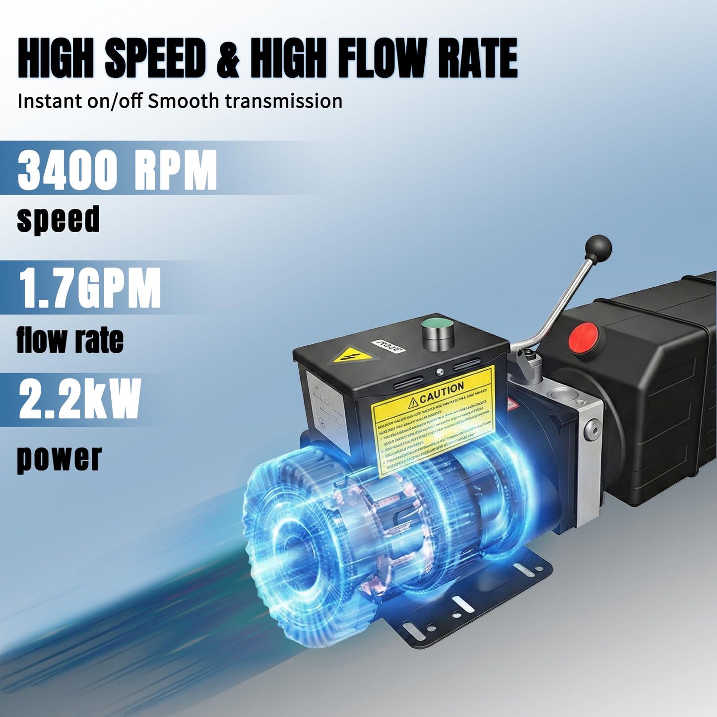 Vexillium Hydraulic Power Unit for Car Lift, 220V Automotive Lift Hydraulic Pump,15 Quarts Plastic Reservoir Car Lift Pump,Single-Acting Pump for Single-Post, Double-Post and Four-Post Lifts