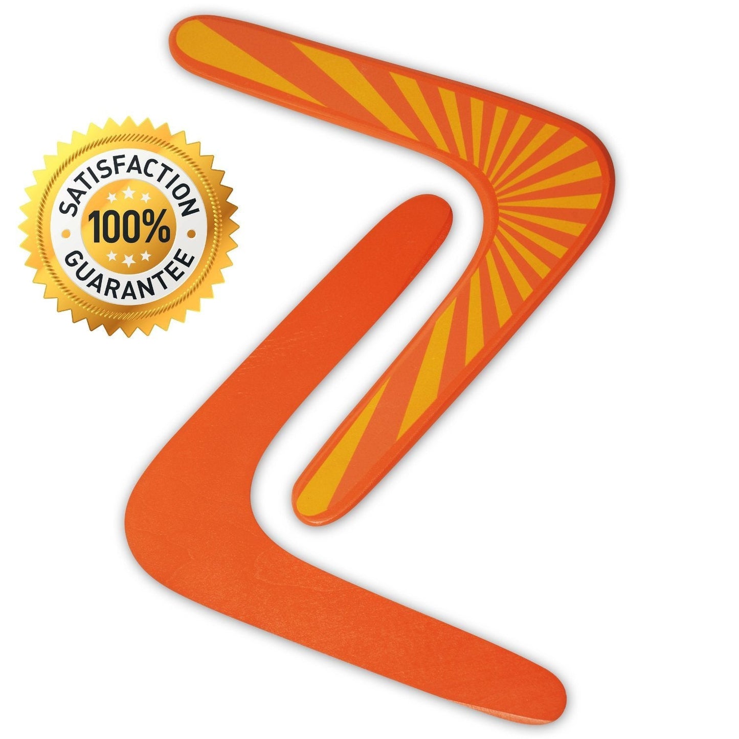 HOMEE Handmade Boomerang Maneuver Dart Outdoor Sports Classic V-Shaped Boomerang Wood Equipment Suit for Kids Over 6 and Adults The Best Flying Toy (Orange)