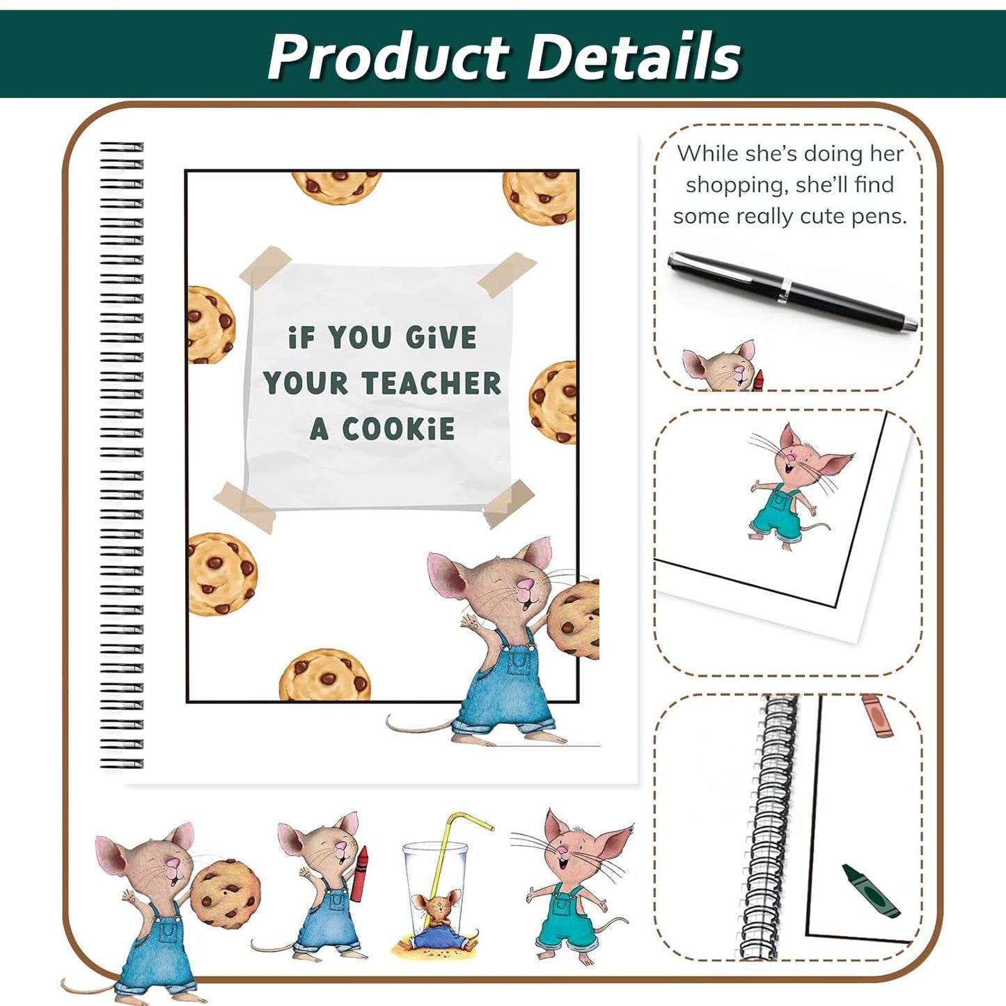 2Pack If You Give Your Teacher a Cookie Book Gifts – A4 Large Teacher Appreciation Gift Book, Unique Thank You Gift for Teachers, Perfect for Teacher's Day, Teacher Appreciation Week, Appreciation Gifts