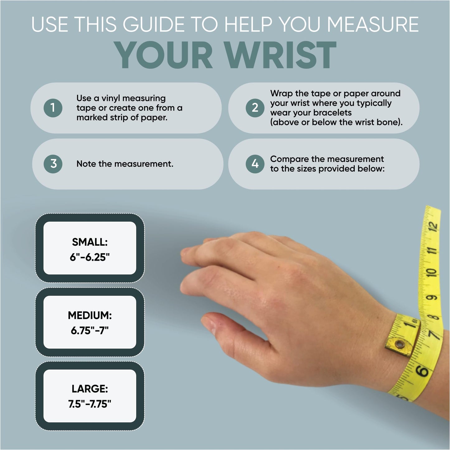 Cherry Tree Collection - Small, Medium, Large Sizes - Gemstone Beaded Bracelets For Women and Men - 4mm Round Beads (Black Tourmaline, Small)