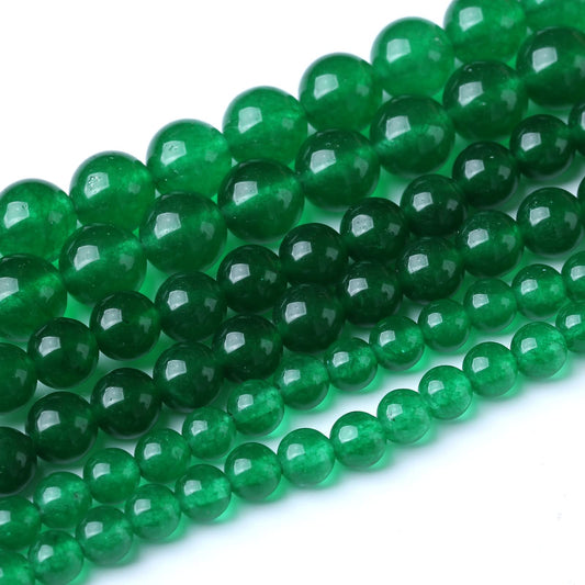 32PCS 12MM Green Jade Stone Beads Energy Healing Beads for DIY Jewelry Bracelet Necklace Making for Jewelry Making 15Inch
