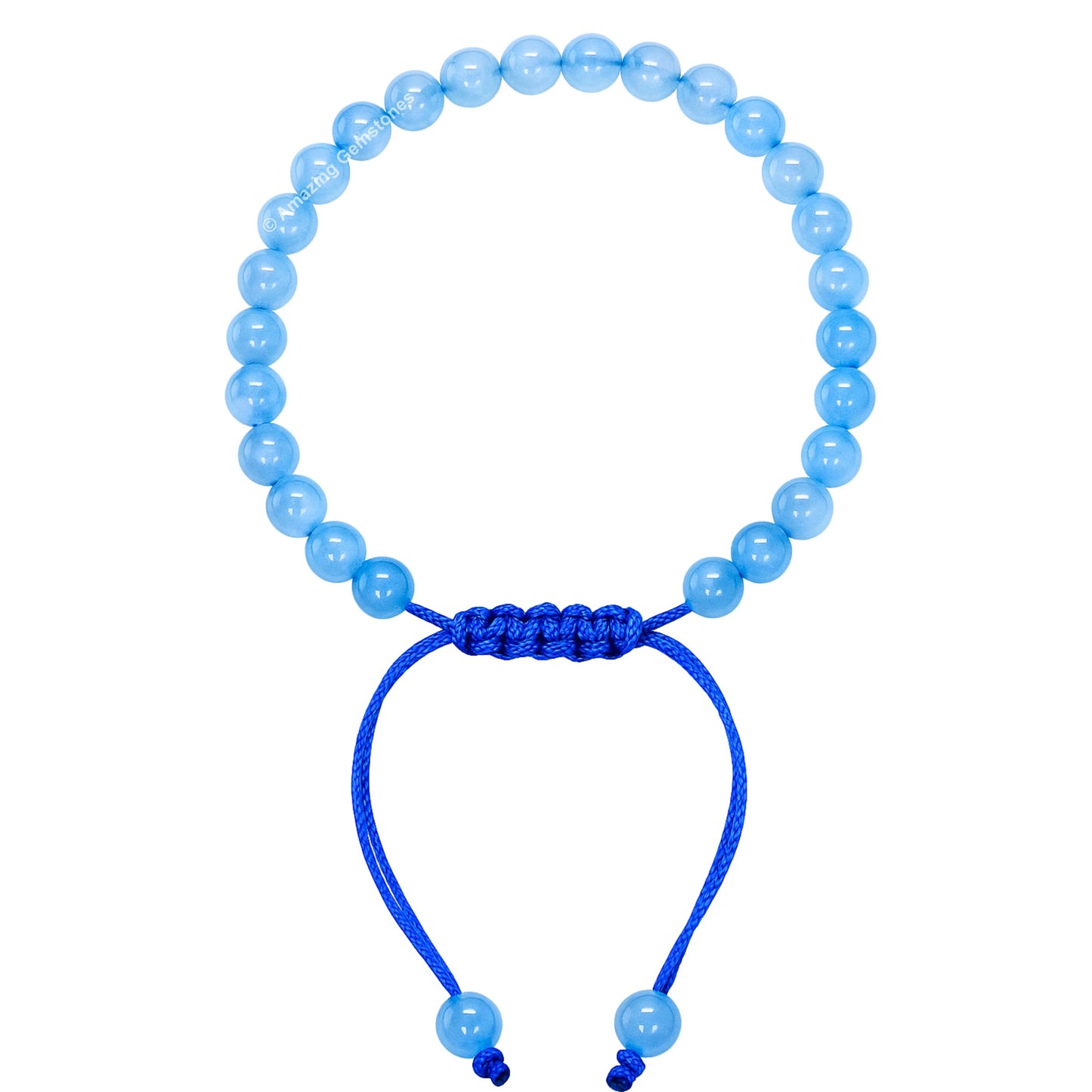 Amazing Gemstone Aquamarine Bracelet for Women Men's Gifts - Protection Healing Crystal Bracelet - 6mm Gemstone Beaded Adjustable Bracelet Pulseras Para Hombres Mujer Stocking Stuffers