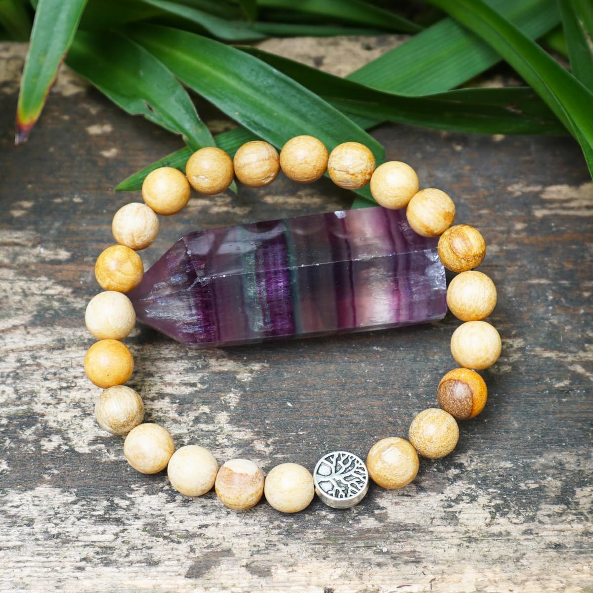 The Enchanting 8MM Palo Santo Bracelet with Sterling Silver Special Bracelets With Lasting Beautiful Fragrance