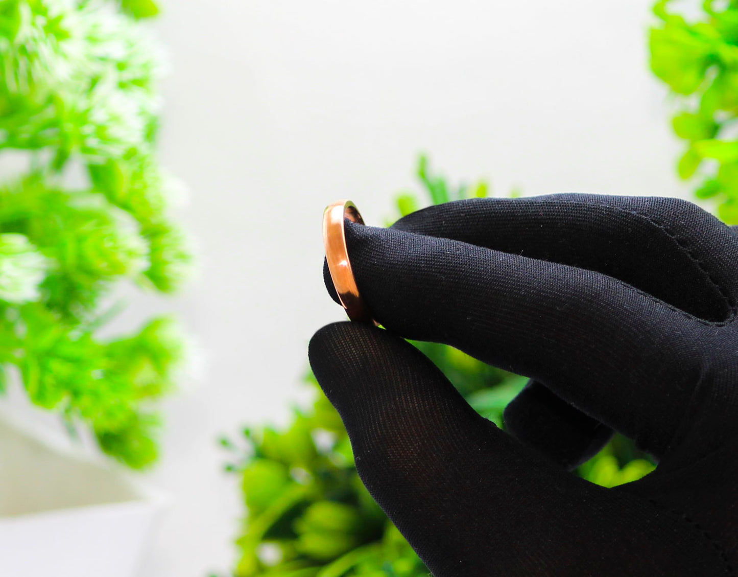 Krishnaa Jewels Pure Copper Handmade Classic Band Ring Ethnic Gift Jewelry for Men and Women (3.5)