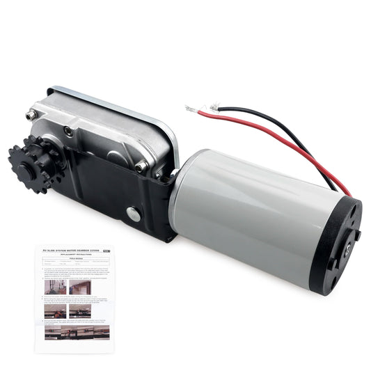MiCCiKA 225008 rv Slide Out Motor Compatible with BAL Accu-Slide Cable Slide Out System, with R25076 R25076-1 RV Slide Out Gear Box and R25075 High Torque Motor for Travel Trailer Camper | 12V