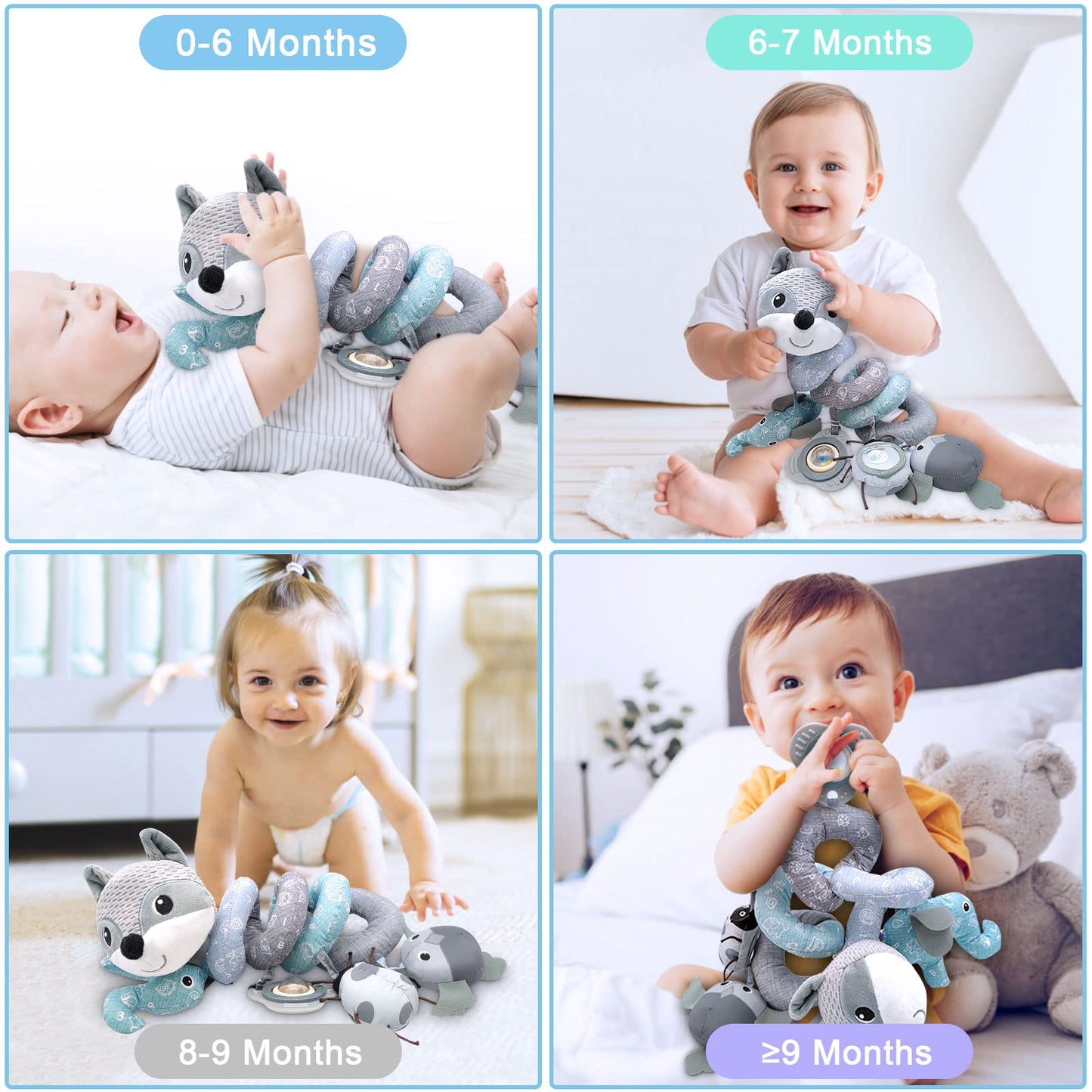 Car Seat Toys for Babies 0-6 Months Boys Girls Newborn Toys Stroller Toy, Carseat Toys Hanging Baby Infant Toy 0-3 Months for Carseat Stroller Crib with Music Rattle, Baby Gift for 0 3 6 9 12 Months