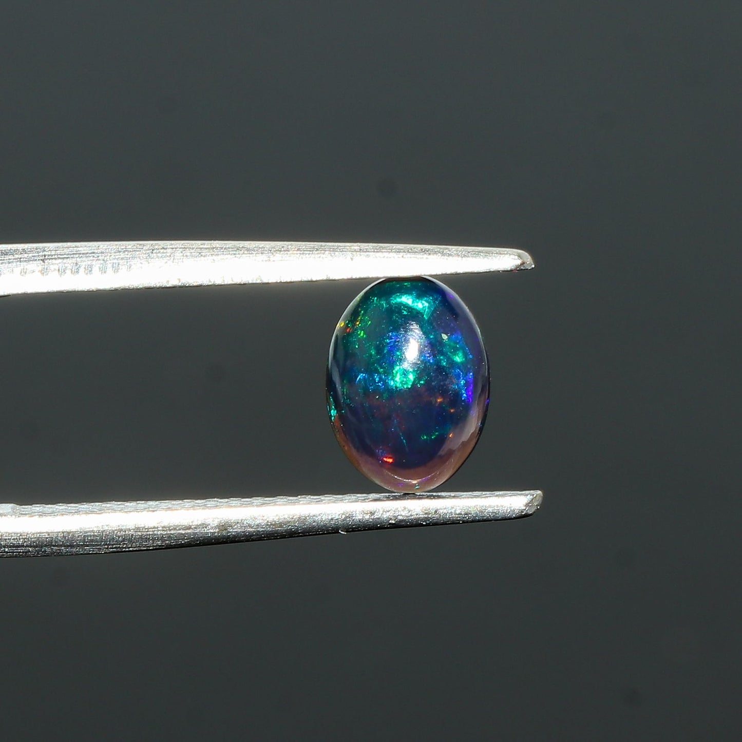 AURA GEMS Natural Black Opal Oval Shape-Ethiopian Opal Gemstone Wholesale Lot-Healing Crystals-DIY Jewelry Making Bulk Gemstone Deal (2 Piece Pack Of, Oval Cabochon, 8x6x4mm)
