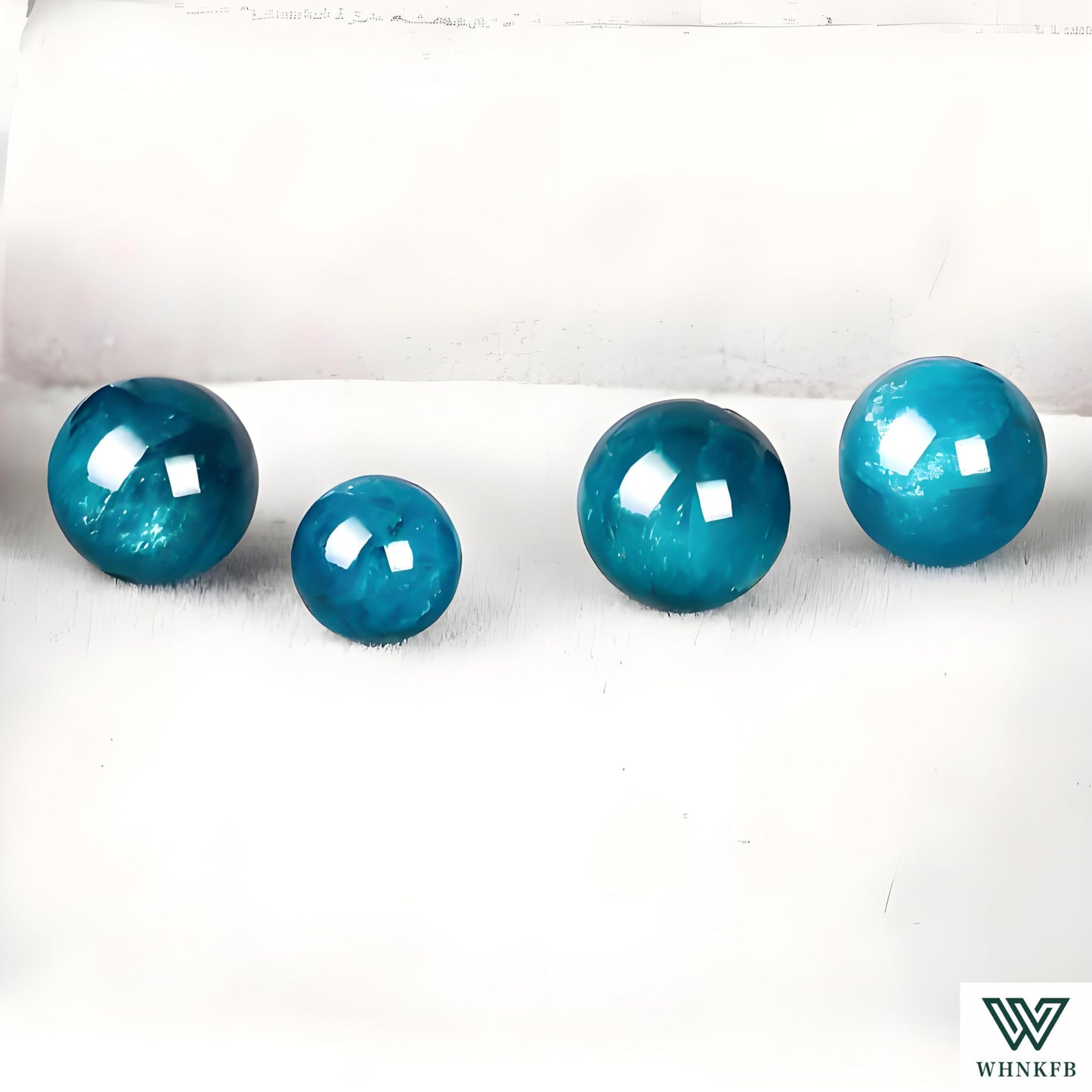 WHNKFB 6mm 100PCS Natural Blue Apatite Round Beads, Rare Phosphate Loose Gemstone Beads for Jewelry Making Craft - 4mm 6mm 8mm 10mm Options with Free Elastic Cord