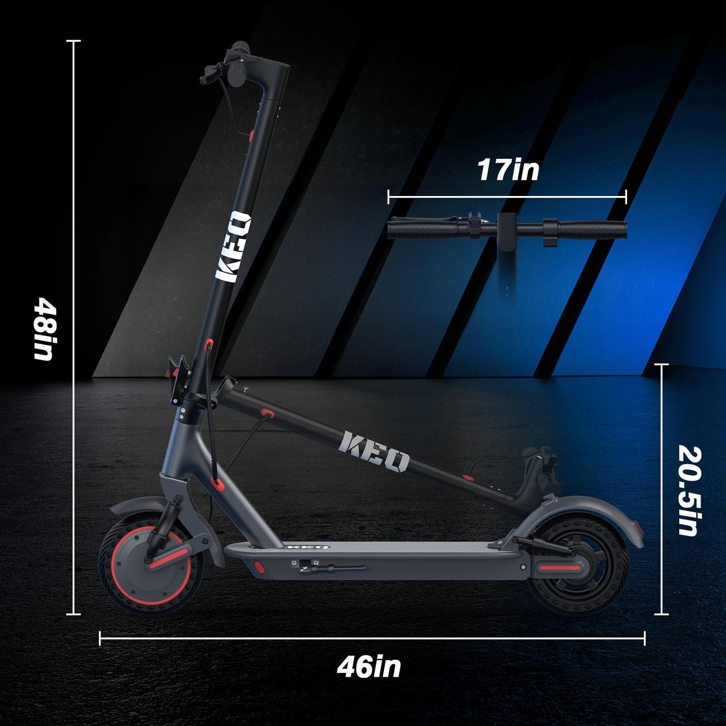 Electric Scooter Adults with Dual Suspension 10" Solid Tires Max 22Mph 500W Motor 30 Miles Range Dual Braking System Portable & Foldable E Scooter for Commuting Travel and Campus Use