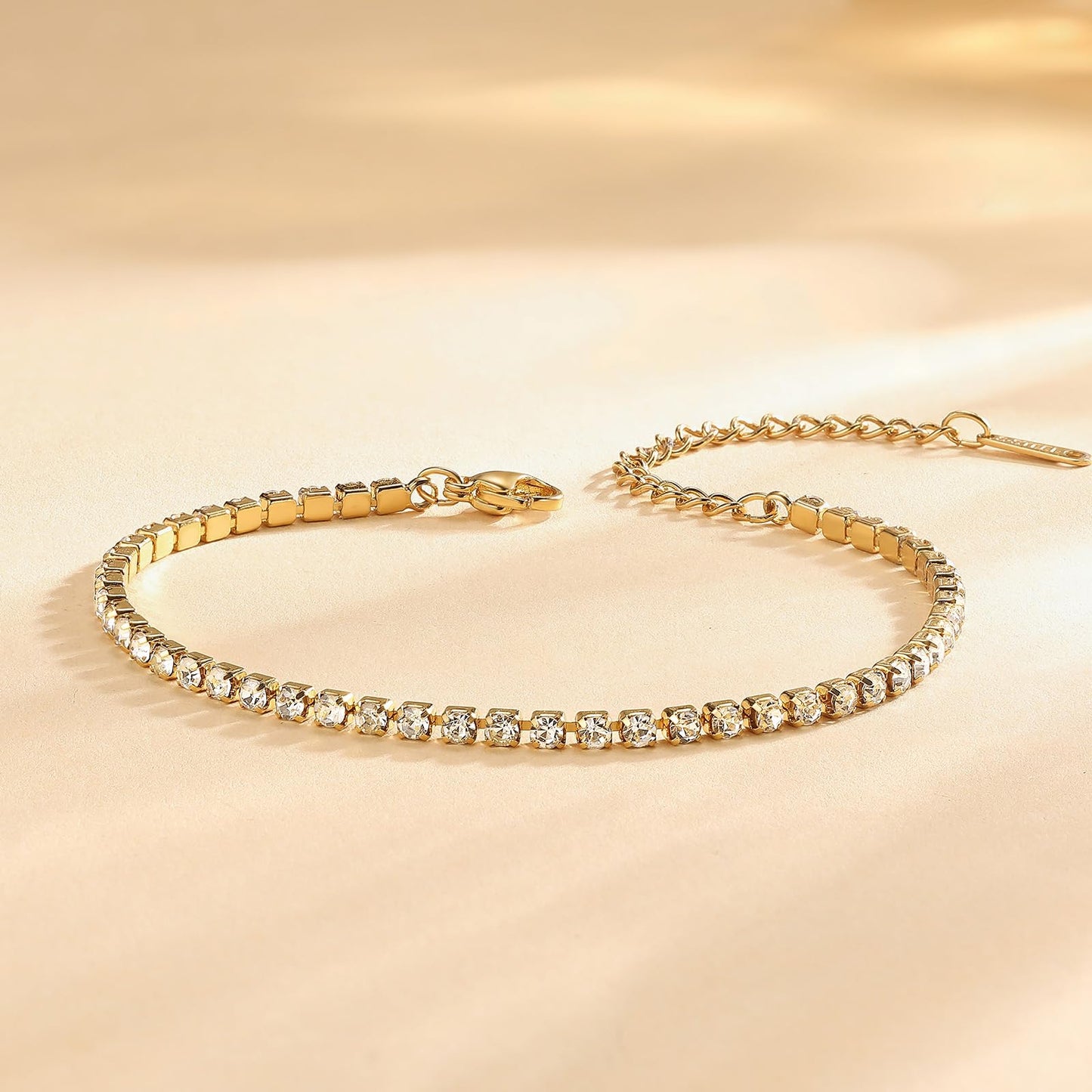 Mothers Day Gifts for Mom 18K Gold-Plated Bracelet Set – Floral Clover, Tennis, Chunky Adjustable Twist Cuff, Classic Gold-plated Bangle Stainless Steel, Non Tarnish, Stackable Bracelet Gift for Women