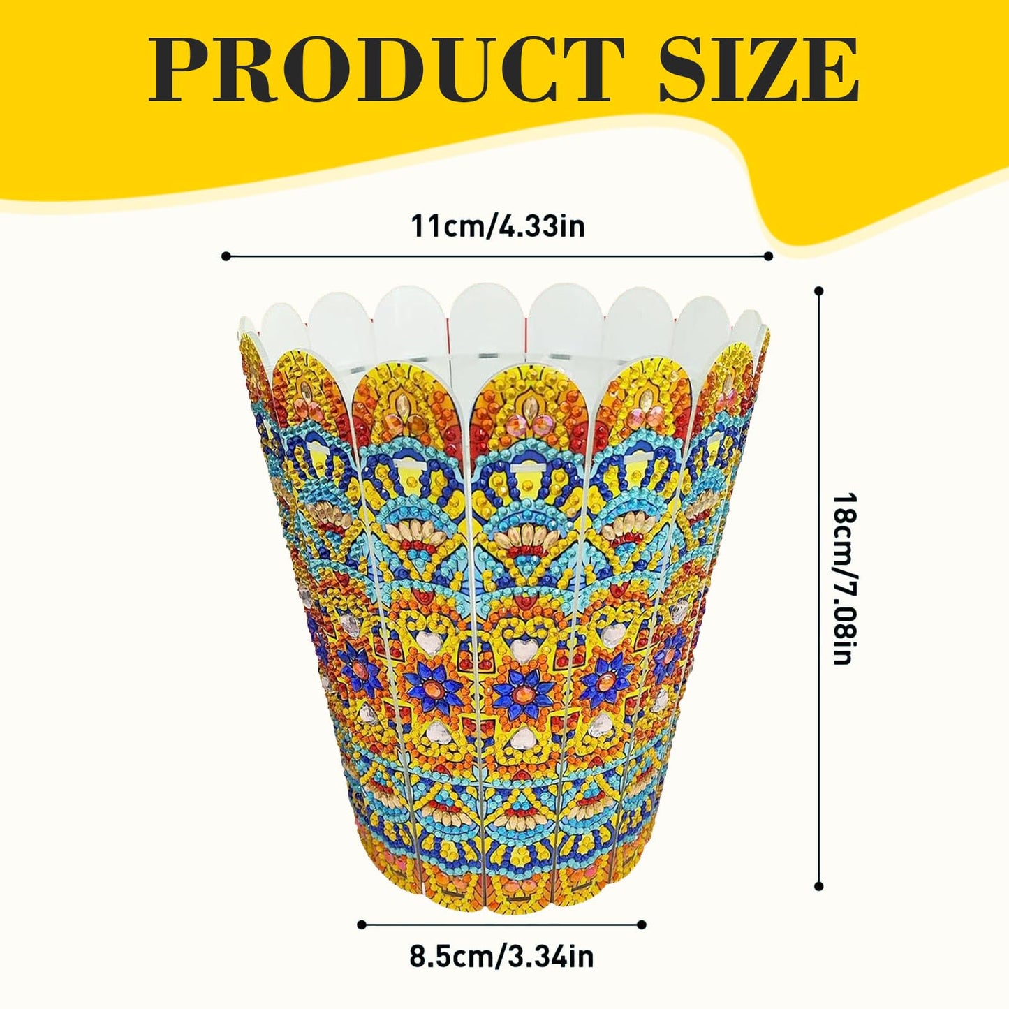 GREENCRUISE Diamond Art Kits for Adults, DIY Flowerpot Diamond Art, Diamond Painting Kit, Ideal Desktop Thoughtful Female Gifts for Living Room Home Decor,2pcsPuYe